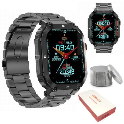 Zdjęcie oferty: Zegarek Smartwatch męski ROZMOWY + Folia ochronna
