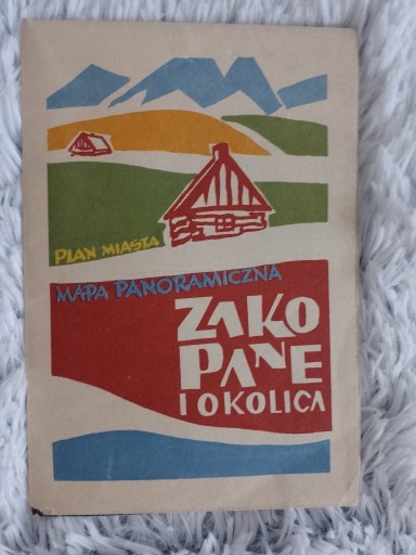 Zdjęcie oferty: ZAKOPANE i okolica. Mapa panoramiczna 1970.