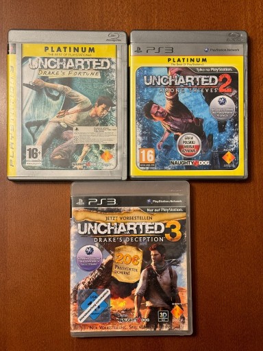 Zdjęcie oferty: UNCHARTED TRYLOGIA 3 CZESCI PS3 POLSKA WERSJA