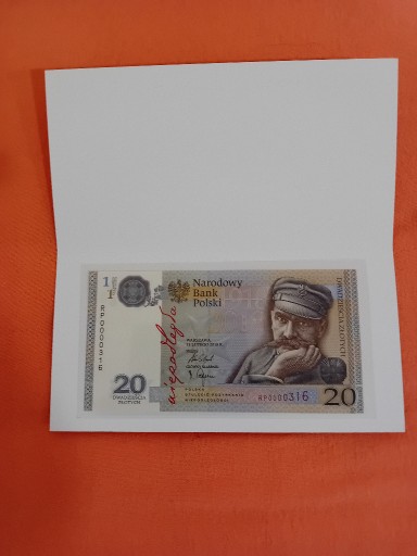 Zdjęcie oferty: Banknot 20 zł Niepodległość, niski numer