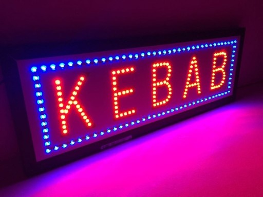 Zdjęcie oferty: Szyld reklamowy LED KEBAB 70x25 cm zewnętrzny