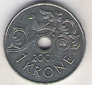 Zdjęcie oferty: Norwegia 1 Krone 2001