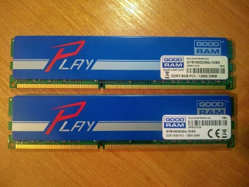 Zdjęcie oferty: Pamięć RAM GoodRam Play, DDR3, 16GB (2x8)