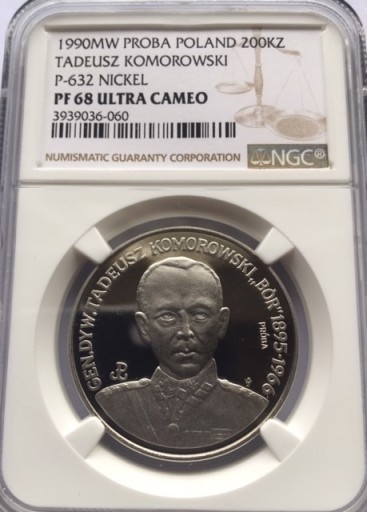 Zdjęcie oferty: 200 TYS.ZŁ NIKIEL T.KOMOROWSKI "BÓR"1990 NGC PF68