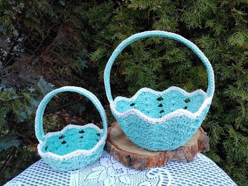 Zdjęcie oferty: Komplet 2 koszyki dla mamy i córki handmade