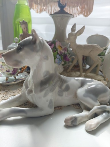 Zdjęcie oferty: Łomonosow figurka pies  , dog , porcelana 