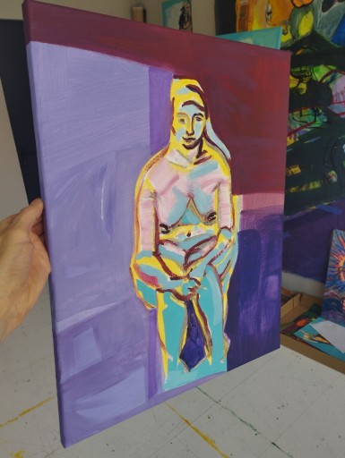 Zdjęcie oferty: Malarstwo współczesne, Kobieta w fioletach