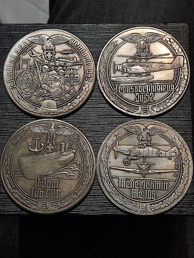 Zdjęcie oferty: Zestaw monet Wehrmacht Hitler kolekcja 1945 monety