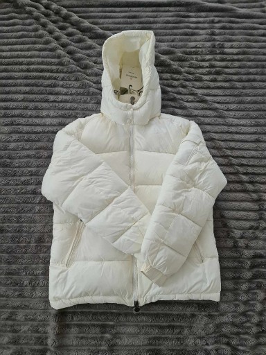 Zdjęcie oferty: MONCLER biało-kremowa kurtka puchowa zimowa L