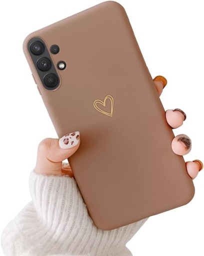 Zdjęcie oferty: Etui do Samsung Galaxy A13 4G brązowe złote serce