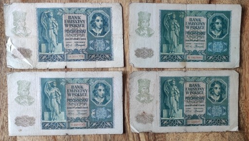 Zdjęcie oferty: 50 zł 1940r serie A,B,C,D