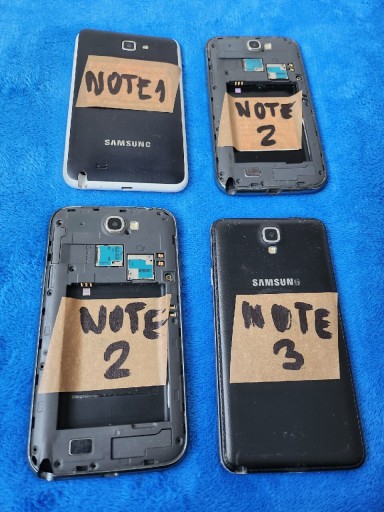 Zdjęcie oferty: Zestaw 4 uszkodzonych telefonów Samsung Note