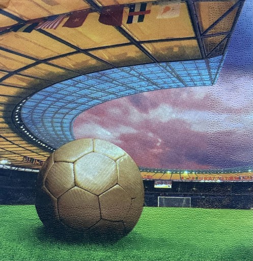 Zdjęcie oferty: Serwetka decoupage Stadion Piłka 33x33 cm 1szt