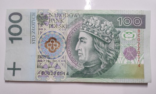 Zdjęcie oferty: Banknot 100 zł seria BC z 1994