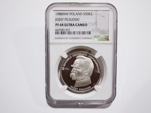 Zdjęcie oferty: 50000 zł 1988 Józef Piłsudski NGC PF68 UC