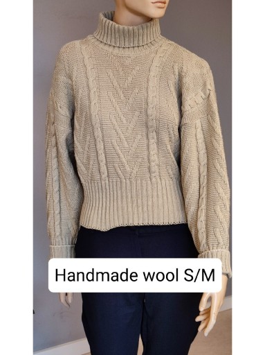 Zdjęcie oferty: Sweter damski oversize z golfem S/M