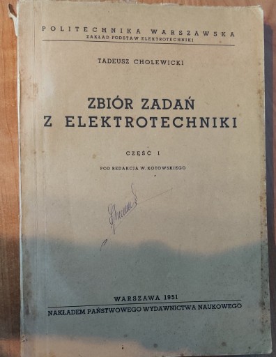 Zdjęcie oferty: Zbiór zadań z elektrotechniki 1951 rok