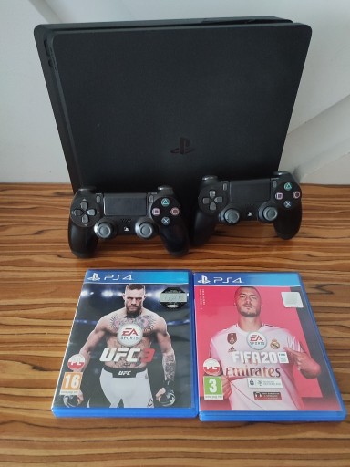 Zdjęcie oferty: [PS4] Konsola PlayStation 4 Slim+ 2 Pady +2 Gry