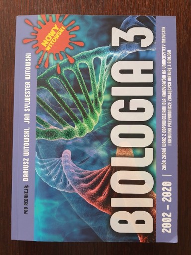 Zdjęcie oferty: Biologia 3 Witowski 2002-2020 zbiór zadań matura