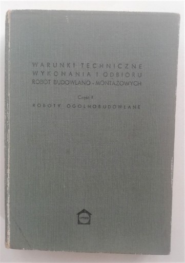 Zdjęcie oferty: Warunki techniczne wykonania i odbioru robót 1966 