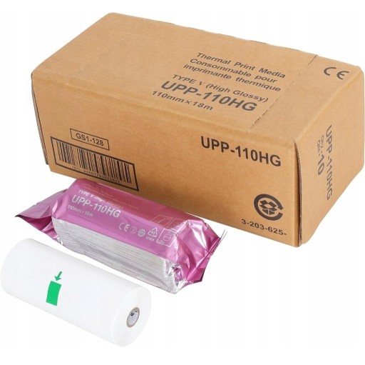 Zdjęcie oferty: 10 x PAPIER DO VIDEOPRINTERA USG SONY UPP-110HG 110 MM X 18 M BŁYSZCZĄCY