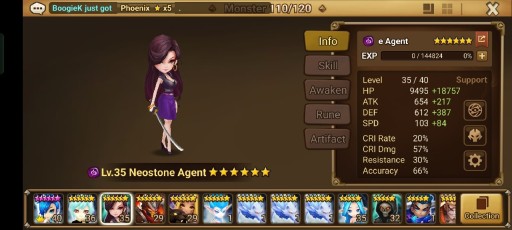 Zdjęcie oferty: Summoners War 1xLD (Sylvia Dark Neo) starter