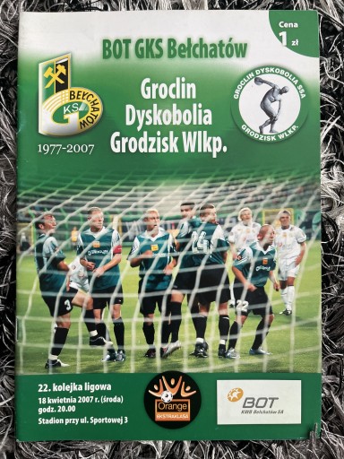 Zdjęcie oferty: Program meczowy GKS Bełchatów - Groclin