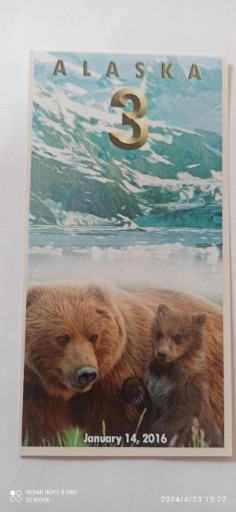 Zdjęcie oferty: 3 Northern dollar Alaska 2016 UNC - unikat