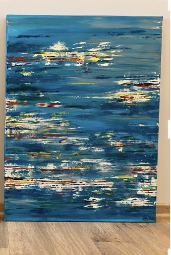 Zdjęcie oferty: Obraz ręcznie malowany- akryl 80x60 cm