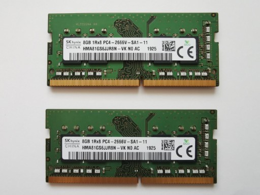 Zdjęcie oferty: SK Hynix 2x8GB SO-DIMM DDR4 2666MHz HMA81GS6JJR8N