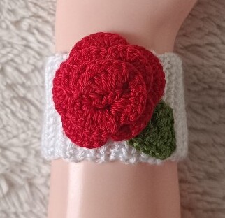 Zdjęcie oferty: Bransoletka z różą Handmade - kolor do wyboru!