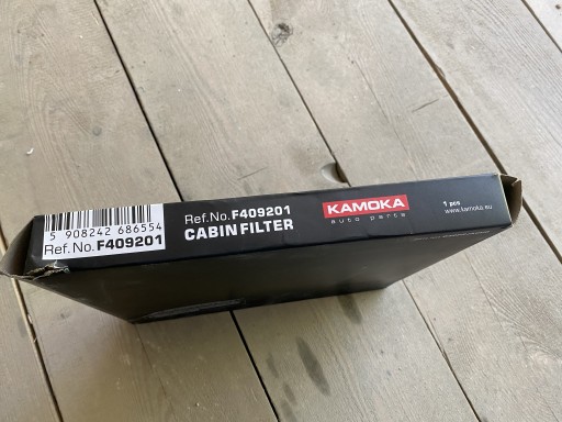 Zdjęcie oferty: Filtr kabinowy KAMOKA F 409201