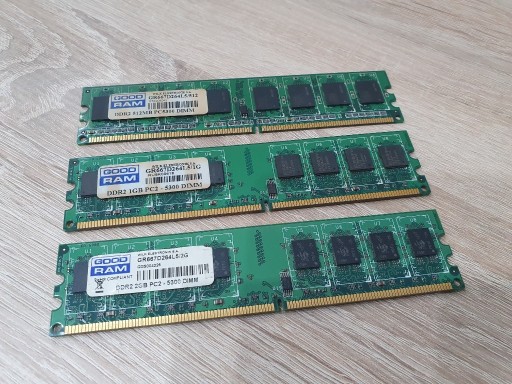 Zdjęcie oferty: Pamięć RAM Goodram DDR2 PC2-5300, 2GB, 1GB, 512MB