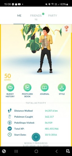 Zdjęcie oferty: Konto pokémon go 50 poziom prawie 500mln xp