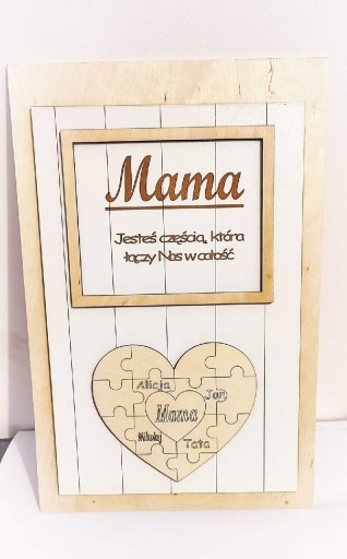 Zdjęcie oferty: Tabliczka z puzzlami, imiona, DZIEŃ MAMY,prezent 
