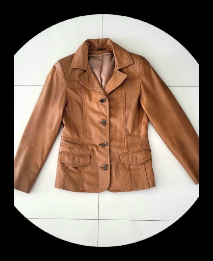 Zdjęcie oferty: Damski skórzany płaszcz kurtka skóra naturalna M