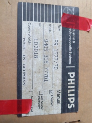 Zdjęcie oferty: Philips PR 1577/70 Model 9405 315 77701