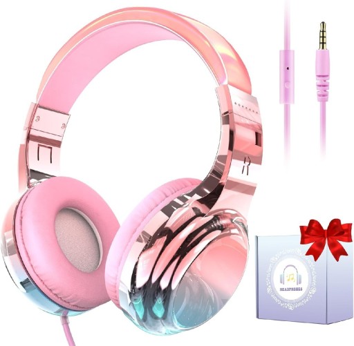 Zdjęcie oferty: Słuchawki nauszne przewodowe dziewczęce różowe