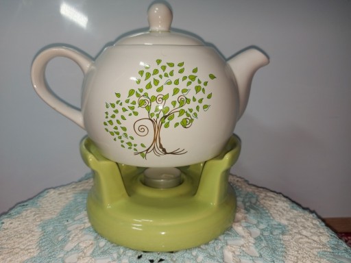 Zdjęcie oferty: ceramiczny czajniczek z podgrzewaczem