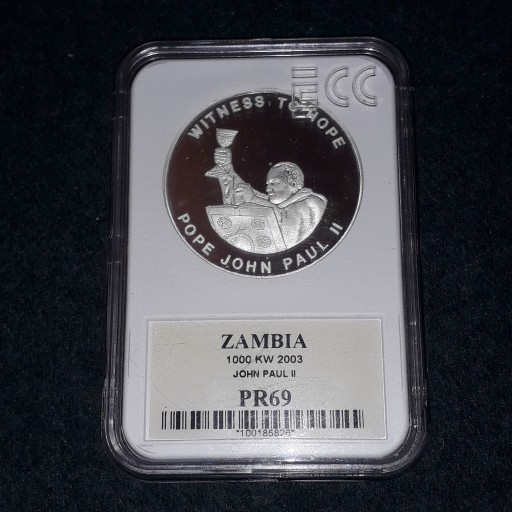 Zdjęcie oferty: ZAMBIA  JAN PAWEŁ II 1000 KWACHA 2003
