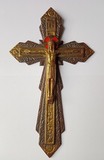 Zdjęcie oferty: stary mosiężny krzyż wiszący