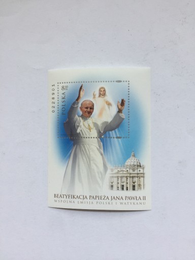 Zdjęcie oferty: Bloczek z Beatyfikacji Papieża Jana Pawła II 
