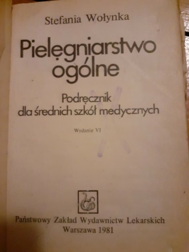 Zdjęcie oferty: Pielęgniarstwo ogólne PZWL S. Wołynka