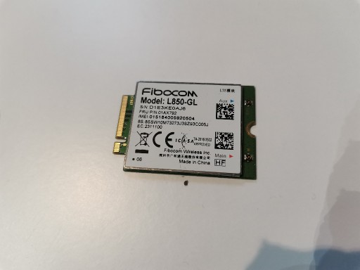 Zdjęcie oferty: modem LTE Lenovo Fibocom L850-GL 01AX792