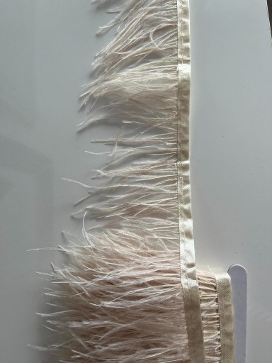 Zdjęcie oferty: pióra strusie na taśmie - złamana biel