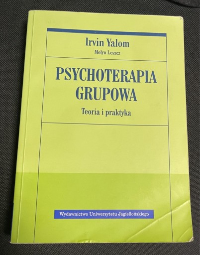 Zdjęcie oferty: Psychoterapia grupowa. Teoria i praktyka Yalom 