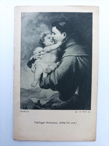 Zdjęcie oferty: Stary niemiecki obrazek święty św. Antoni, 1939 r