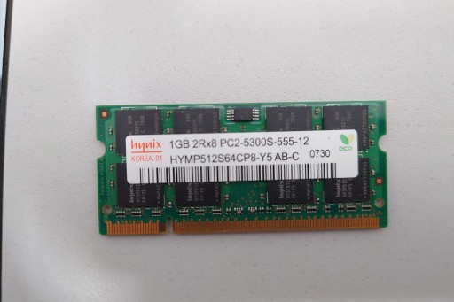 Zdjęcie oferty: RAM DDR2 SODIMM 1GB PC2-5300S 555