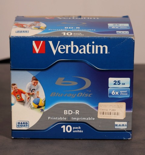 Zdjęcie oferty: Płyty VERBATIM BD-R 25GB printable - do nadruku