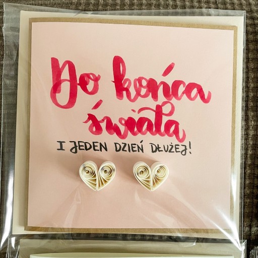 Zdjęcie oferty: Oryginalna kartka ślubna ręcznie robiona; quilling